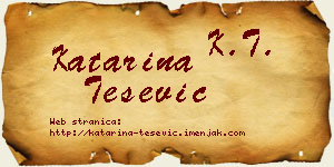 Katarina Tešević vizit kartica